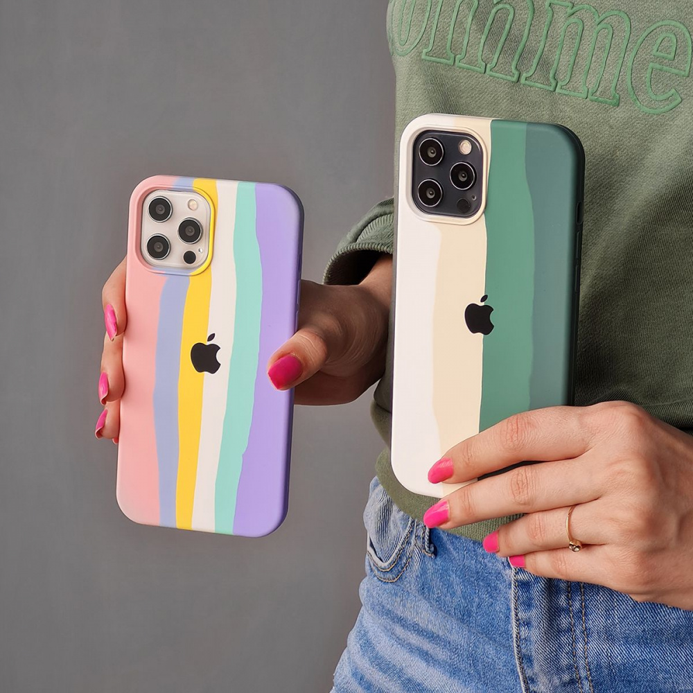 Чехол Rainbow Silicone Case iPhone 12 Pro Max - фото 4
