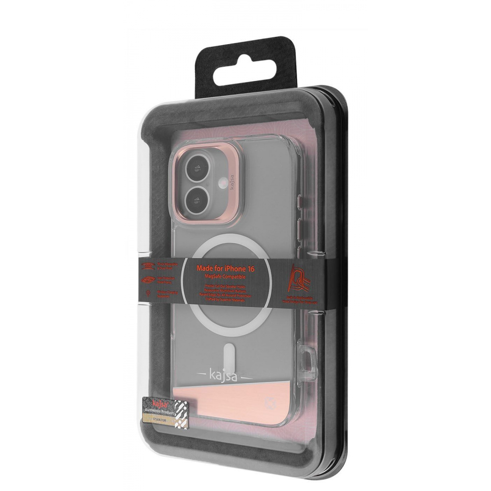Чехол Kajsa Aluminium Shield with Magnetic Ring iPhone 16 - фото 1