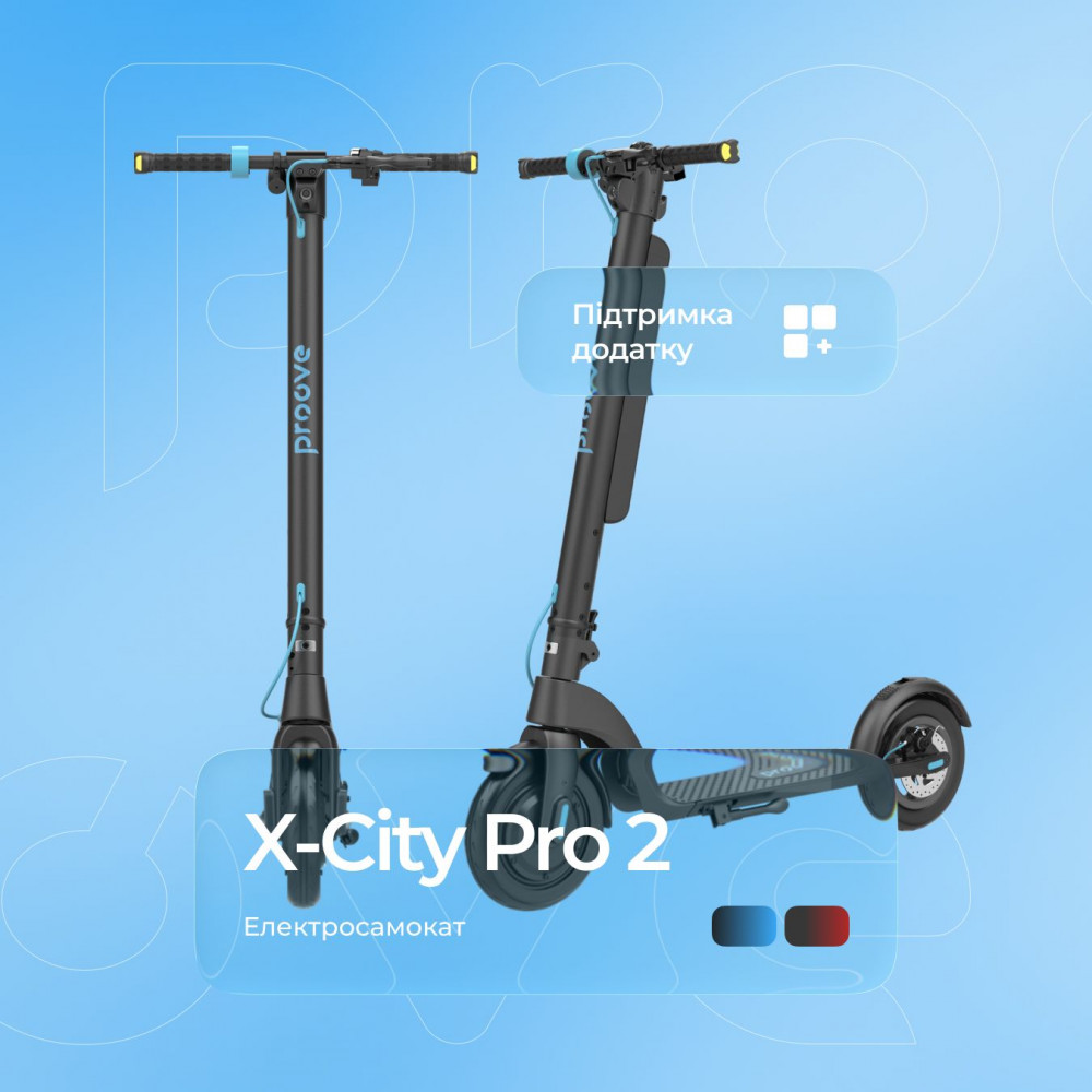 Електросамокат Proove Model X-City Pro 2 App 350W (чорно-червоний) — Придбати в Україні - фото 3