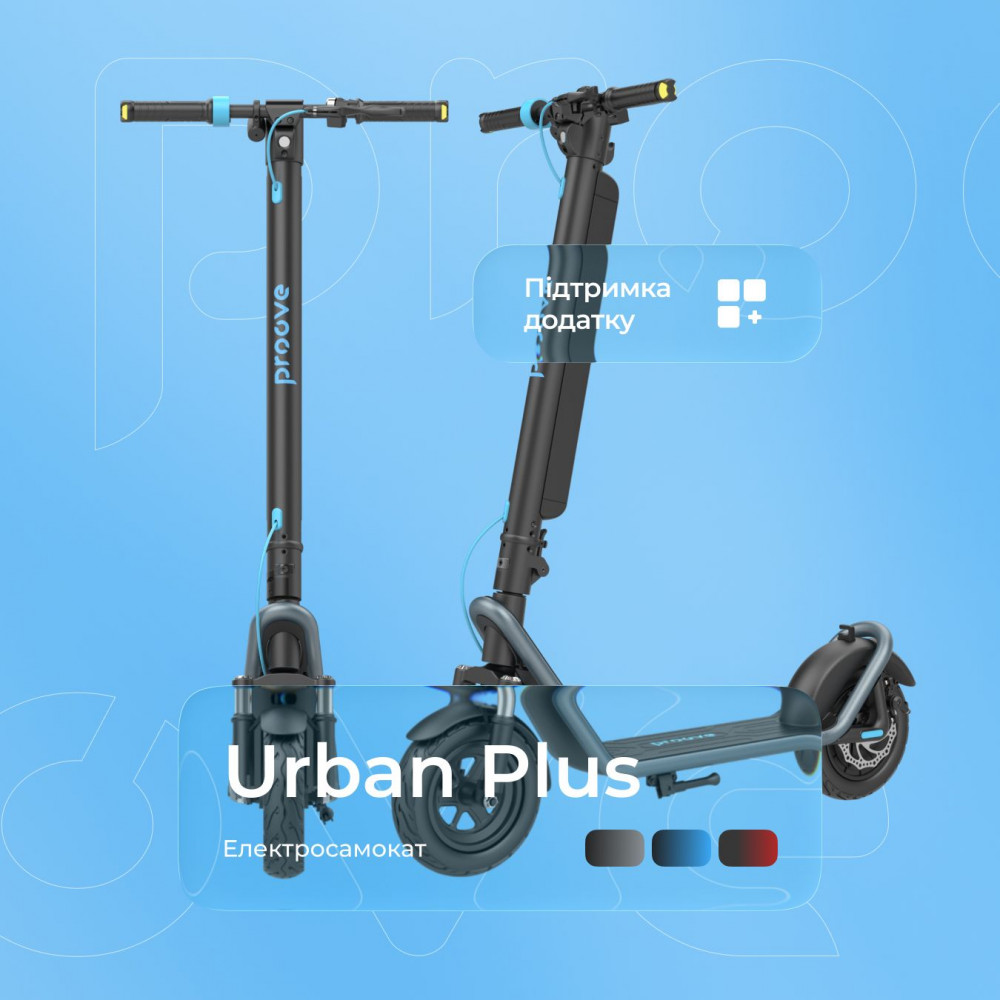 Електросамокат Proove Model Urban Plus App 450W (чорно-червоний) (67518) на малюнкі №2