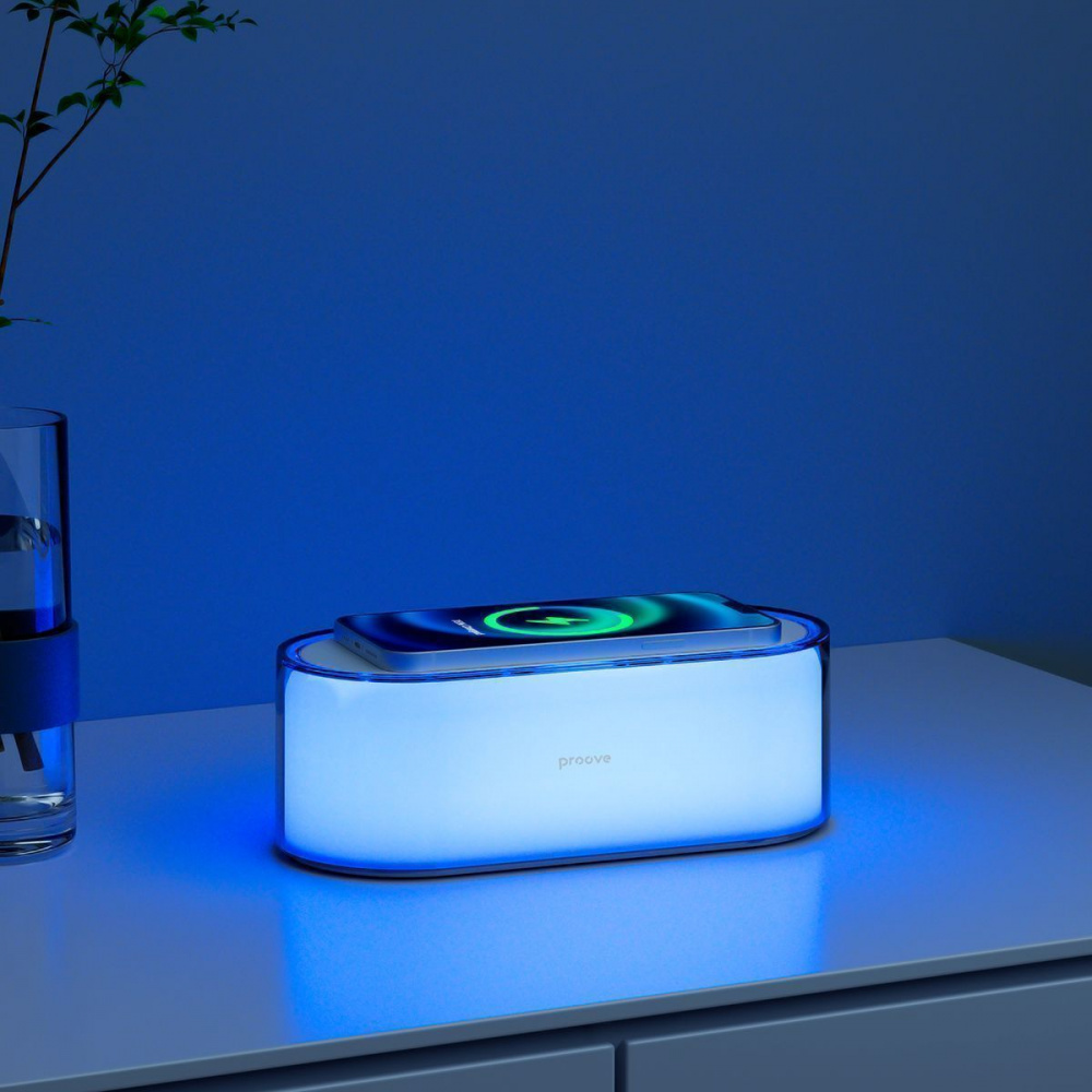 Ночник с Беспроводной Зарядкой Proove Multicolor Glow 1200mAh - фото 2
