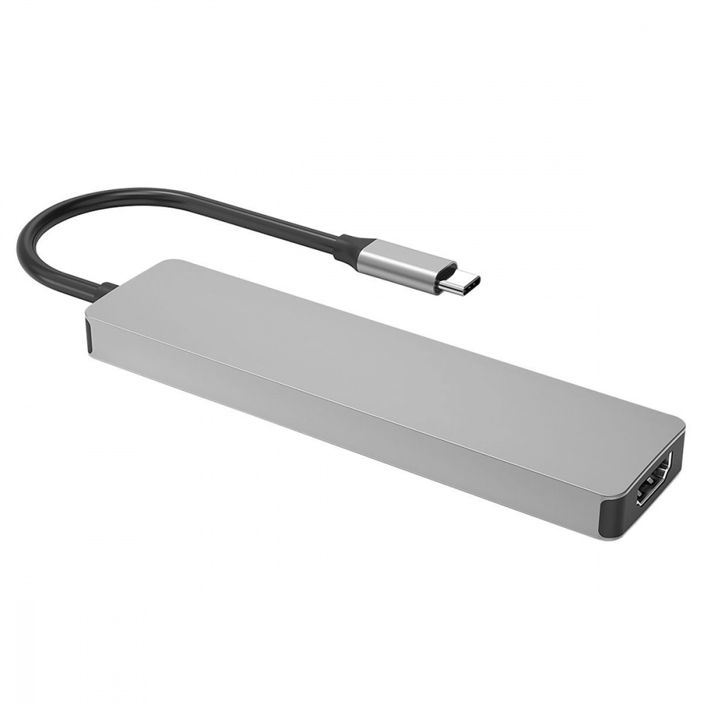 Type-C-Хаб Proove Iron Link 7 in 1 (2*Type-C + 2*USB3.0 + HDMI + SD/TF) - фото 1