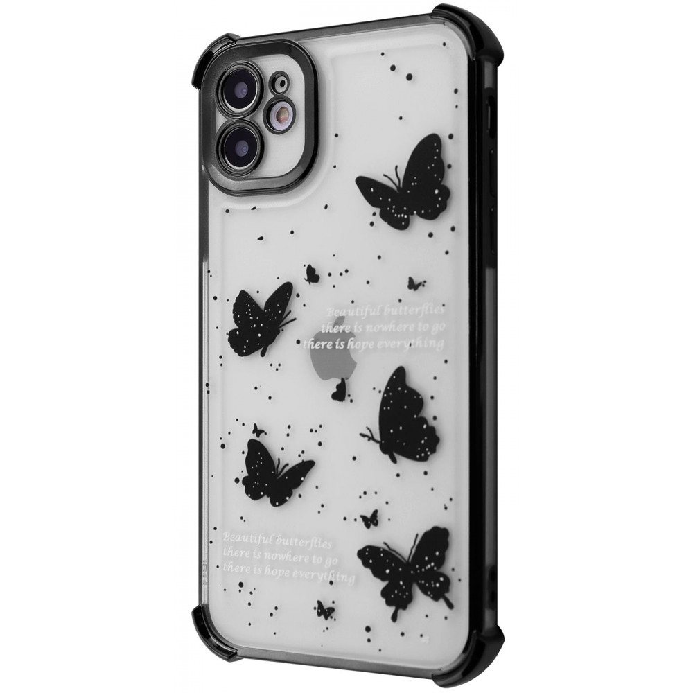 Чехол WAVE Winkie iPhone 12 black/butterfly на картинке №1