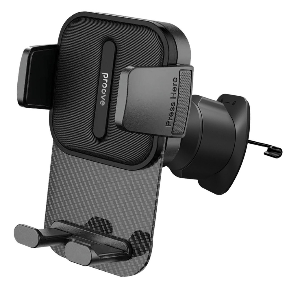 Автомобільний тримач Proove Carbon Clamp Air Outlet Car Mount black на малюнкі №1