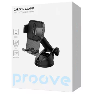 Автомобільний тримач Proove Carbon Clamp Suction Type Car Mount — Придбати в Україні