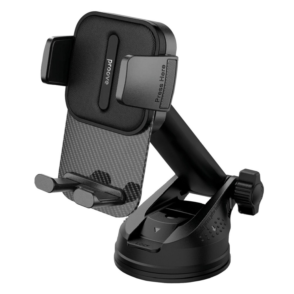 Автомобільний тримач Proove Carbon Clamp Suction Type Car Mount black на малюнкі №1