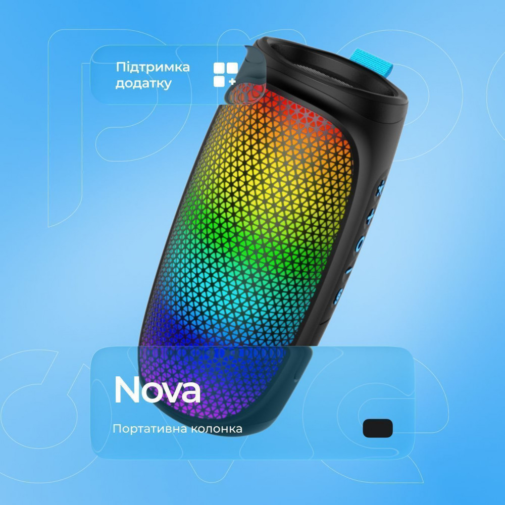 Портативная Акустика Proove Nova 10W (APP) black (PDNW10001AP01) Черный на картинке №8