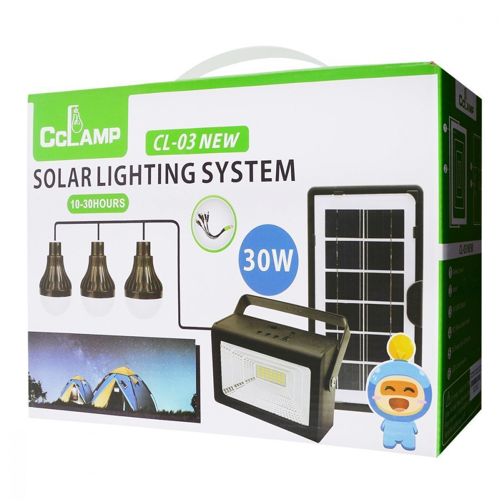 Многофункциональный LED фонарь Cclamp CL-01 с солнечной панелью - фото 1