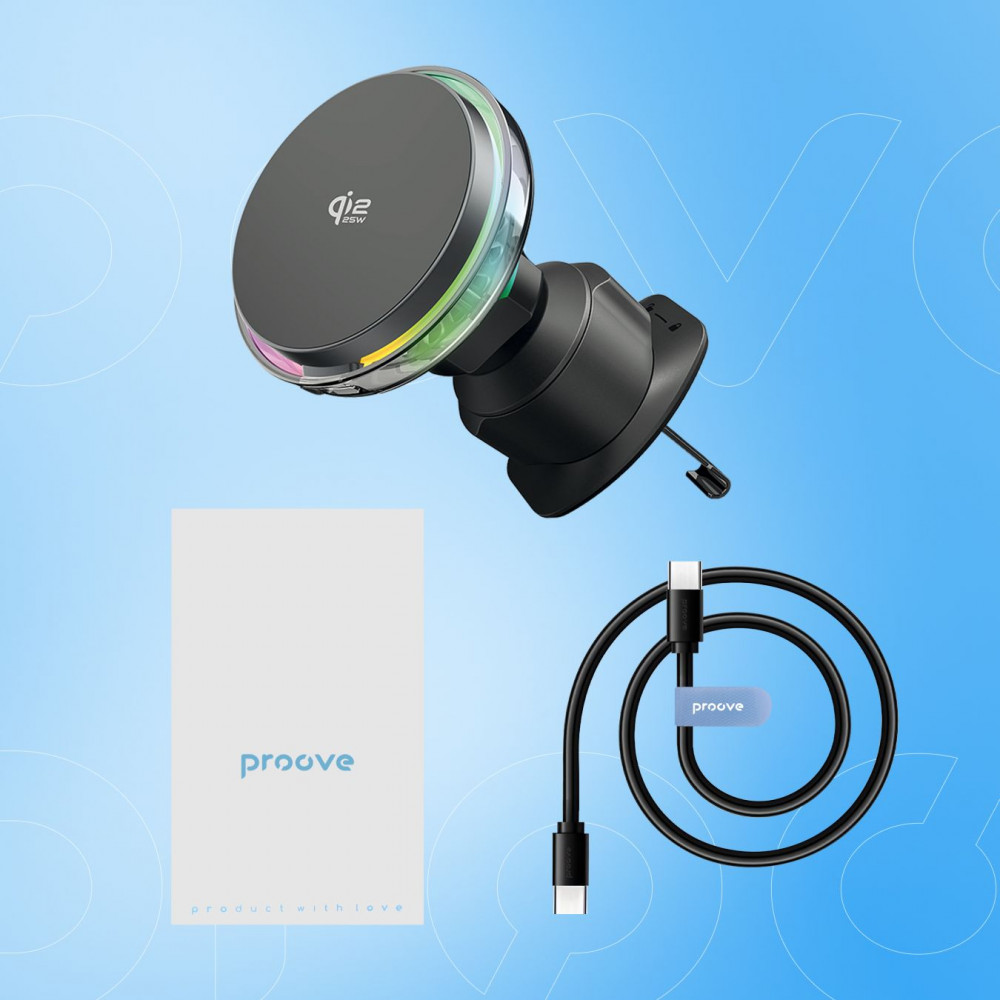 Автомобільний тримач з Бездротовим ЗП Proove Light Crystal Qi2.2 25W — Придбати в Україні - фото 8