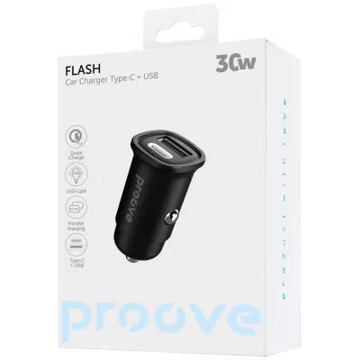 Купить АЗП Proove Flash 30W (Type-C + USB) 60075 - Ncase