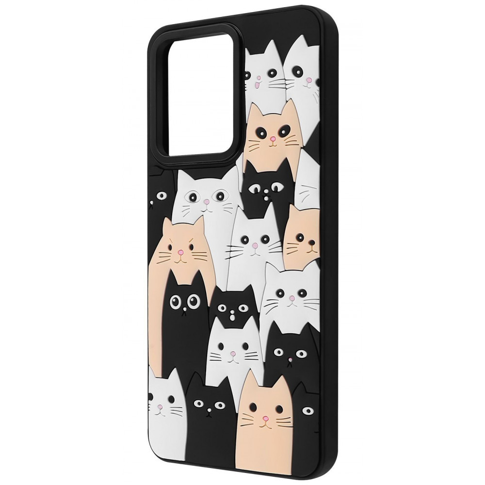 Чохол WAVE Doodle Case Xiaomi Redmi Note 12 4G cats на малюнкі №1