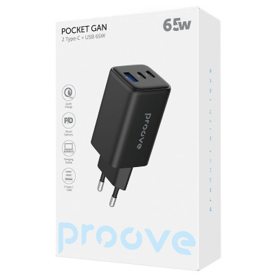 МЗП Proove Pocket GaN 65W (2Type-C + USB) — Придбати в Україні