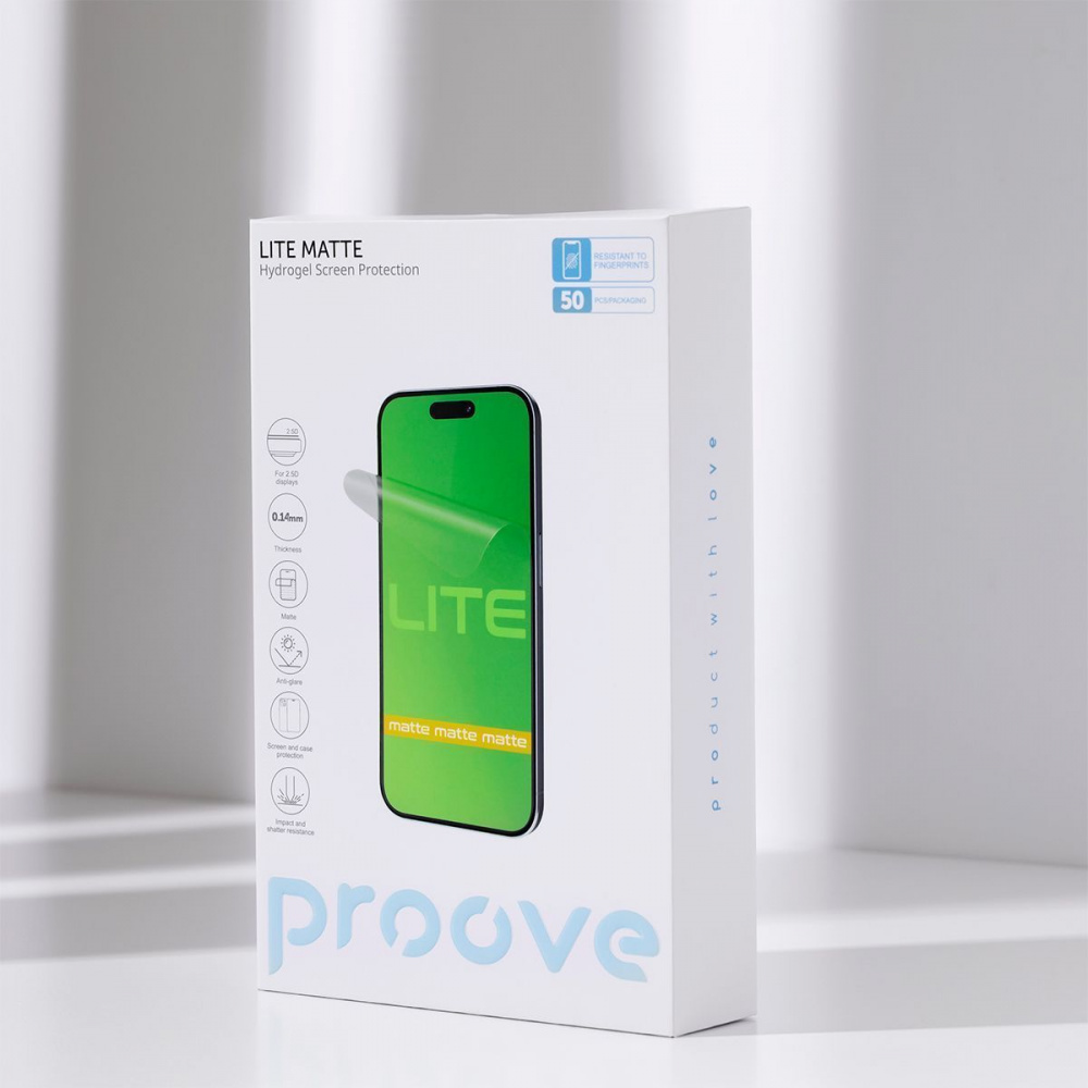 Захисна гідрогелева плівка Proove Hydrogel Screen Protection LITE Matte — Придбати в Україні - фото 3