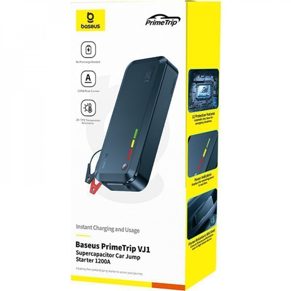 Пусковий Пристрій Baseus PrimeTrip VJ1 Supercapacitor Car Jump Starter 1200 А — Придбати в Україні - фото 1