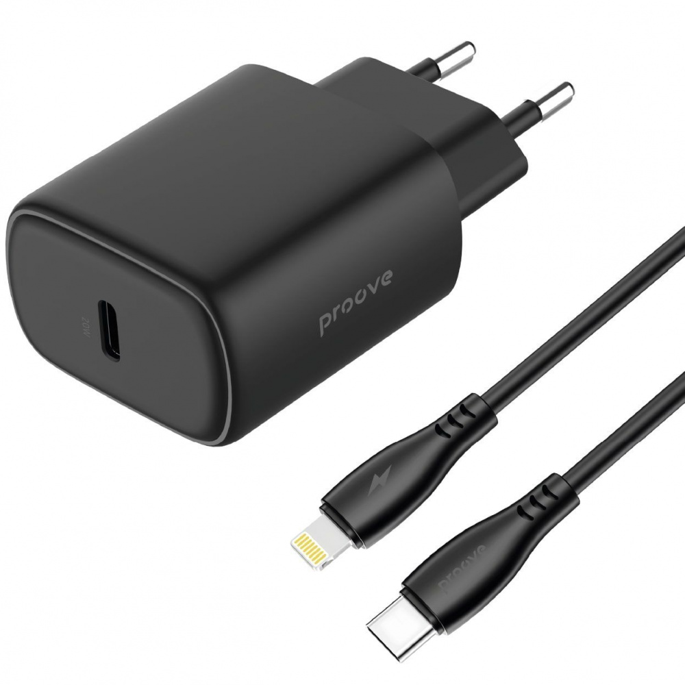 МЗП Proove Silicone Power 2 20W (Type-C) + Cable Type-C to Lightning (1m) — Придбати в Україні