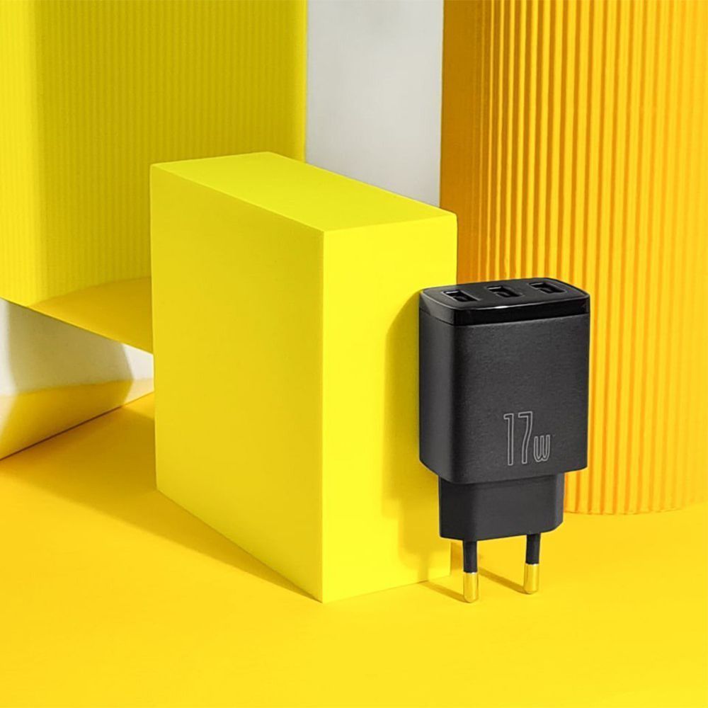 Wall Charger Baseus Compact 17W (3 USB) - фото 2