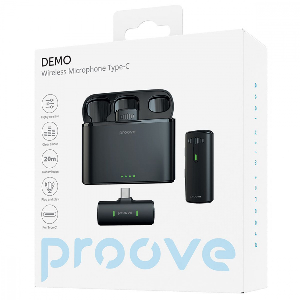 Беспроводной петличный микрофон Proove Demo Type-C - фото 1