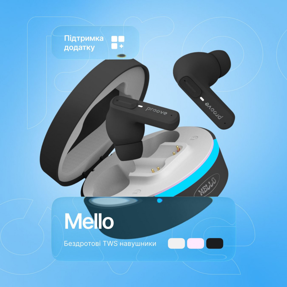 Бездротові навушники Proove Mello TWS with ANC (APP) — Придбати в Україні - фото 2
