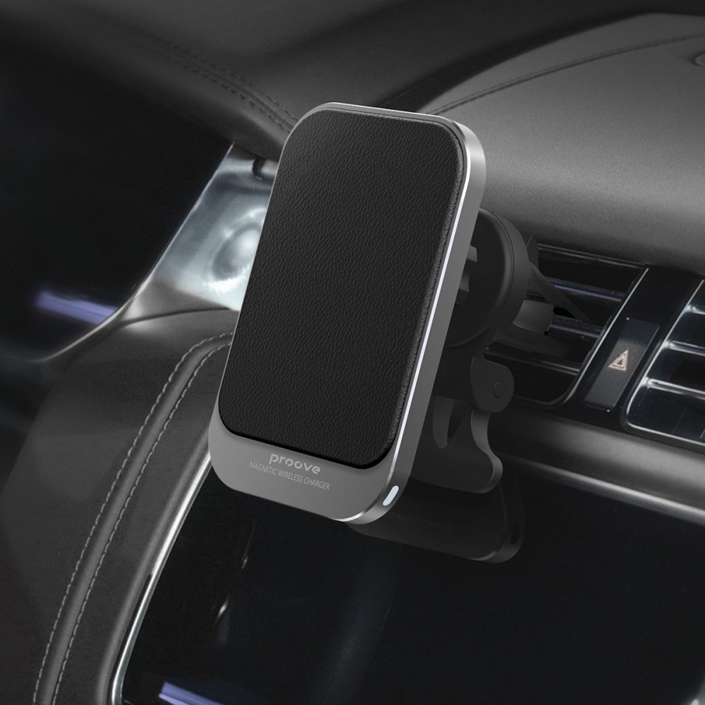 Автомобільний тримач з Бездротовим ЗП Proove Square Magnetic 15W — Придбати в Україні - фото 1
