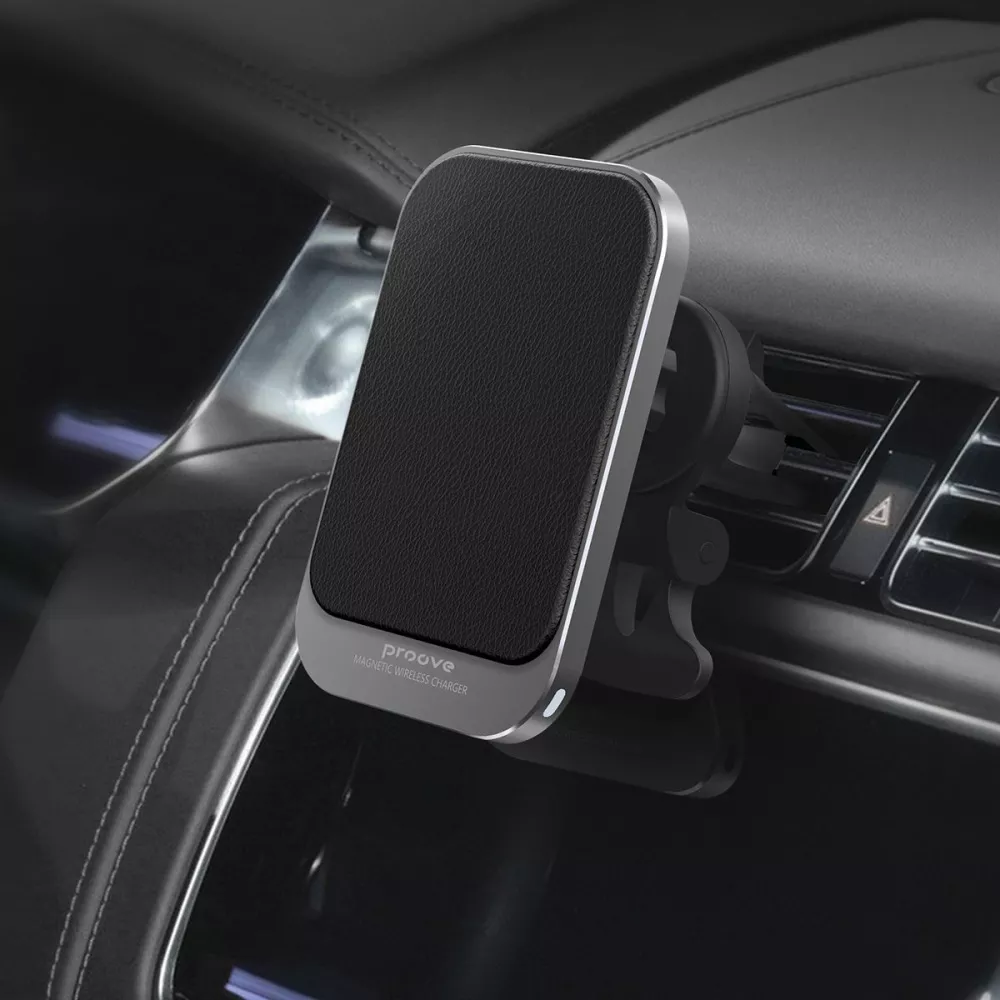 Автодержатель с Беспроводной Зарядкой Proove Square Magnetic 15W - фото 1