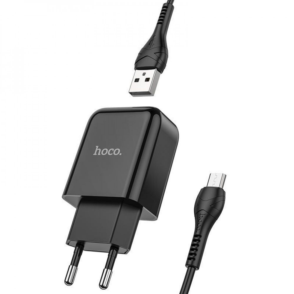 МЗП Hoco N2 Vigour (1 USB) + Кабель MicroUSB - фото 3