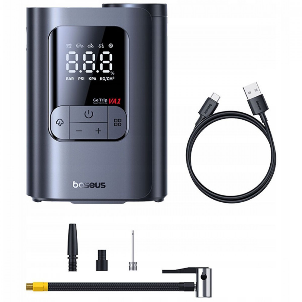 Портативний міні насос OS-Baseus GoTrip VA1 19-Cylinder black (C0119501) Чорний на малюнкі №4