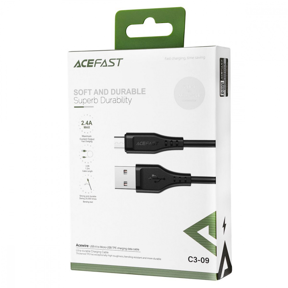 Кабель Acefast C3-09 Micro USB 2.4A (1.2m) - фото 1
