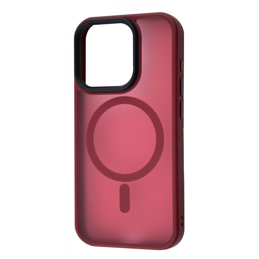 Чохол WAVE Matte Insane Case with Magnetic Ring iPhone 15 Pro dark red на малюнкі №1
