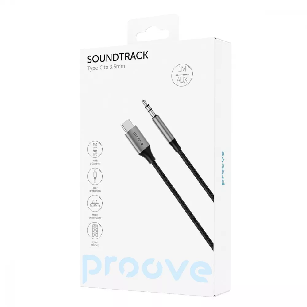 Кабель AUX Proove SoundTrack Type-C to 3.5mm (1m) - фото 1