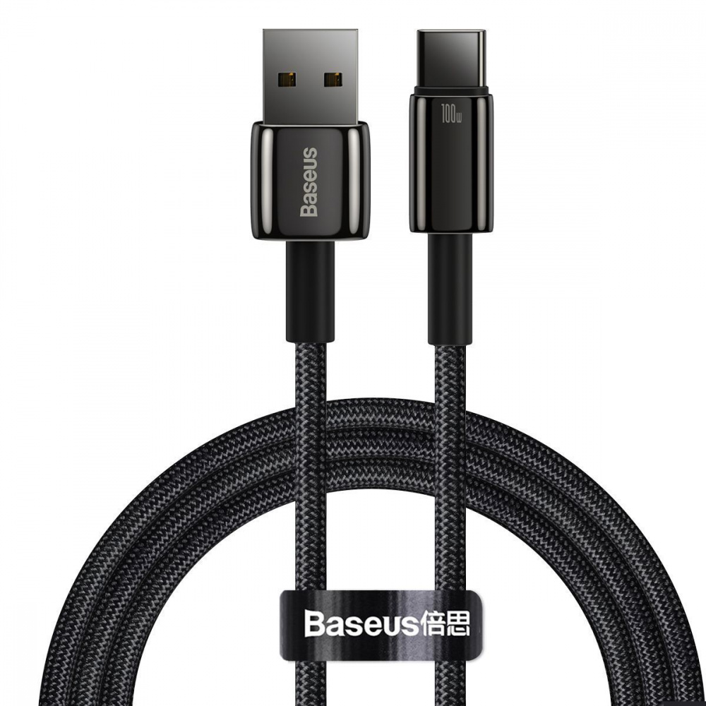 Кабель Baseus Tungsten Gold Fast Charging Data Type-C 100W (1m) — Придбати в Україні