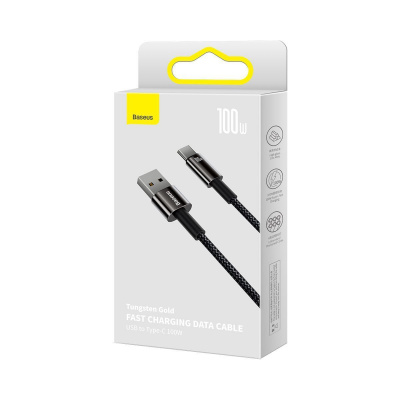 Купить Кабель Baseus Tungsten Gold Fast Charging Data Type-C 100W (1m) 42531 - Ncase