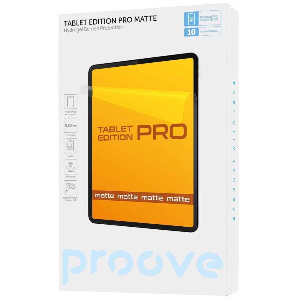 Захисна гідрогелева плівка Proove Hydrogel Screen Protection TABLET EDITION PRO Matte — Придбати в Україні - фото 1