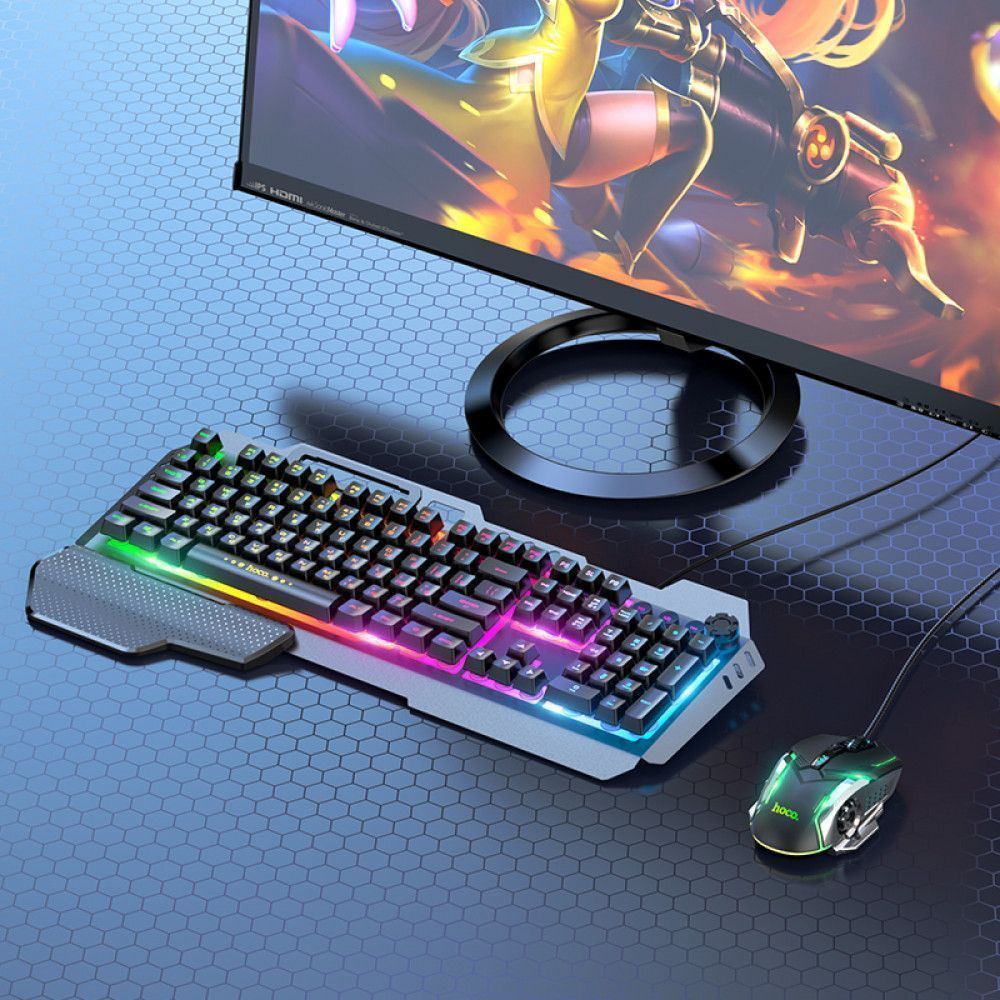Ігрова клавіатура і миша Hoco GM12 Light and Shadow RGB (російська версія) — Придбати в Україні - фото 5