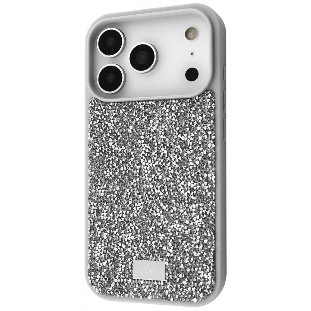 Чехол Bling World Rock Diamond (TPU) iPhone 17 Pro silver (65323) Серебристый на картинке №1