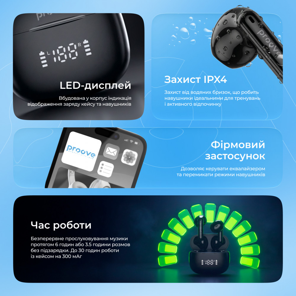Беспроводные наушники Proove Digital TWS (APP) - фото 8