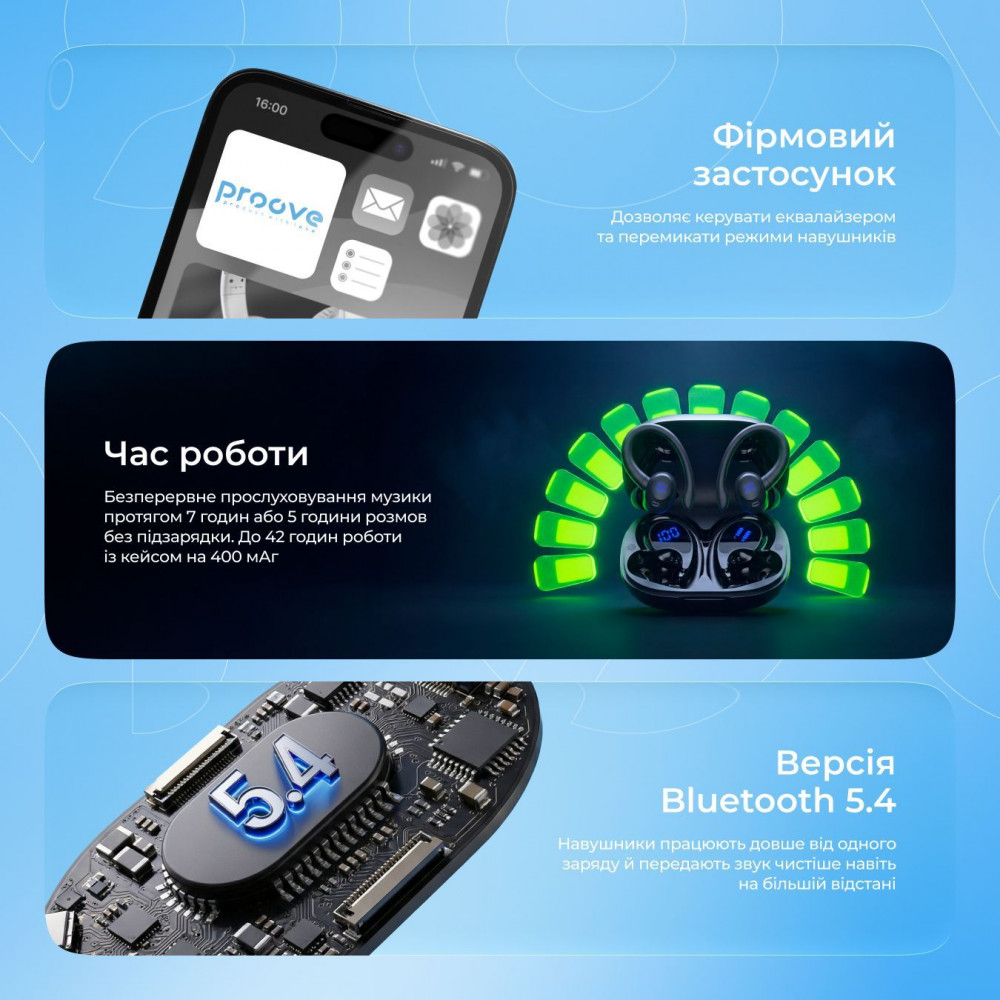 Бездротові навушники Proove X-Go TWS (APP) — Придбати в Україні - фото 10