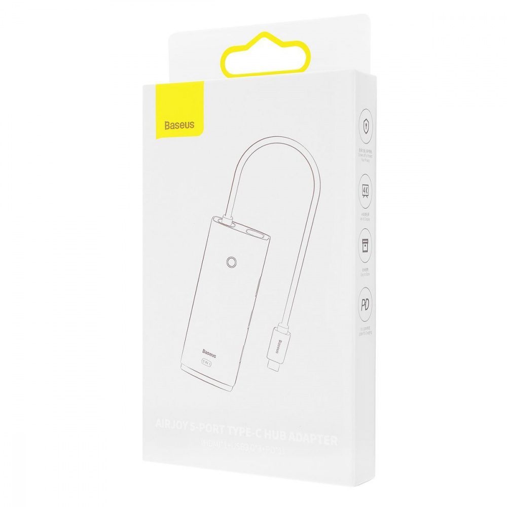 USB-Хаб Baseus Lite Series 5-in-1 (Type-C to HDMI + 3xUSB 3.0 + PD). — Придбати в Україні