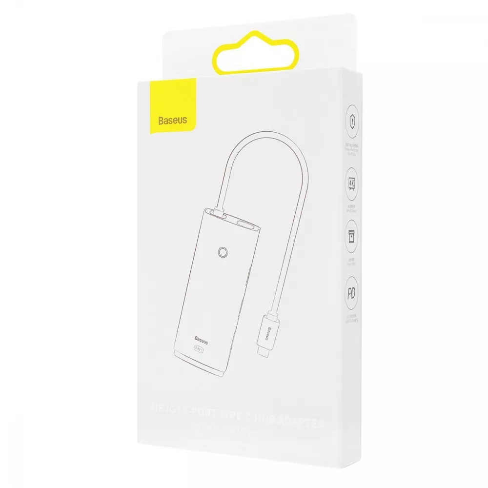 USB-Хаб Baseus Lite Series 5-in-1 (Type-C to HDMI + 3xUSB 3.0 + PD). — Придбати в Україні