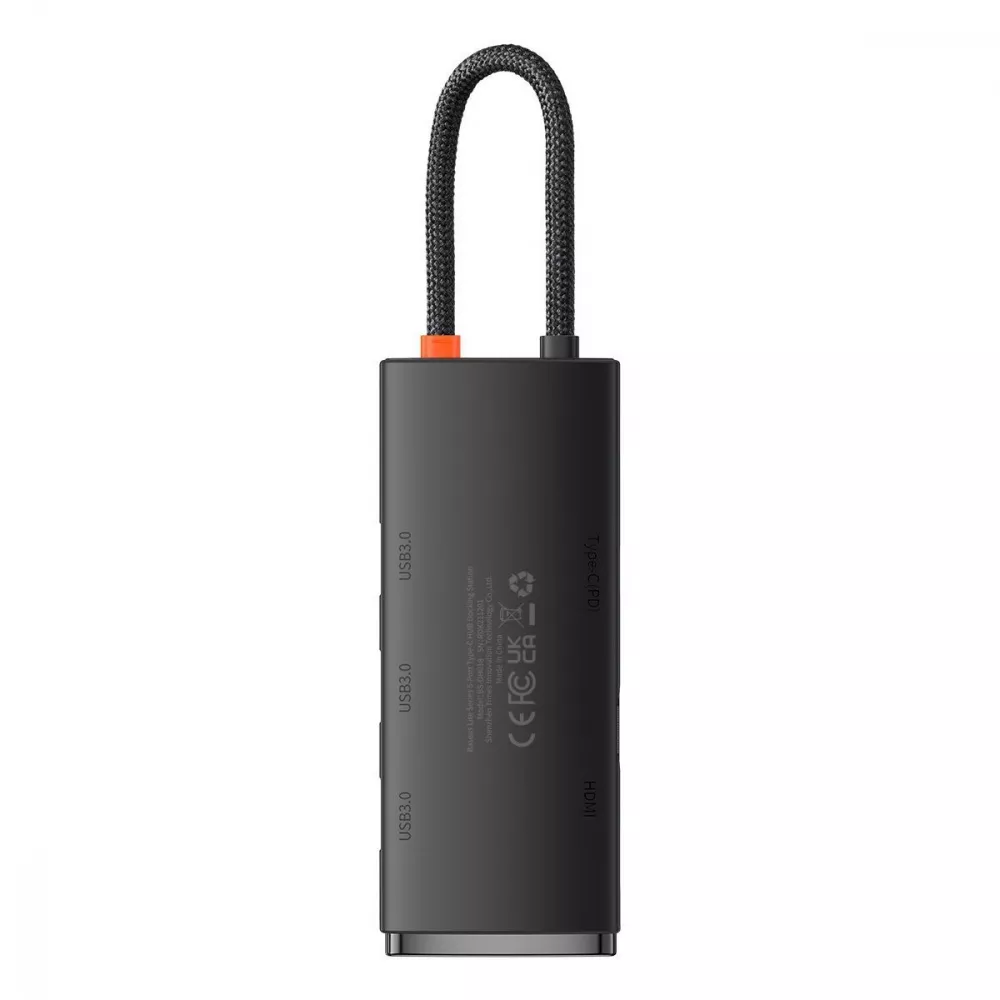USB-Хаб Baseus Lite Series 5-in-1 (Type-C to HDMI + 3xUSB 3.0 + PD). — Придбати в Україні - фото 5