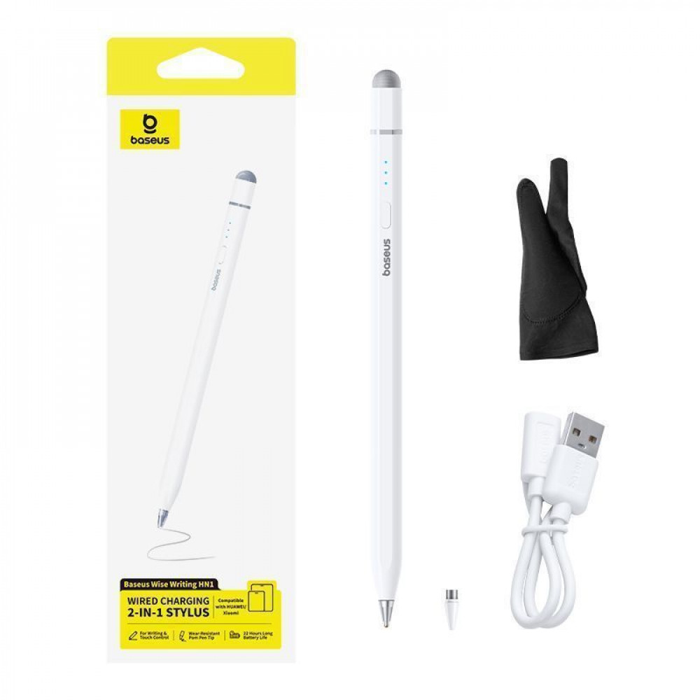 Стилус Baseus Wise Writing HN1 Universal Version white (B0004F01) Білий на малюнкі №5
