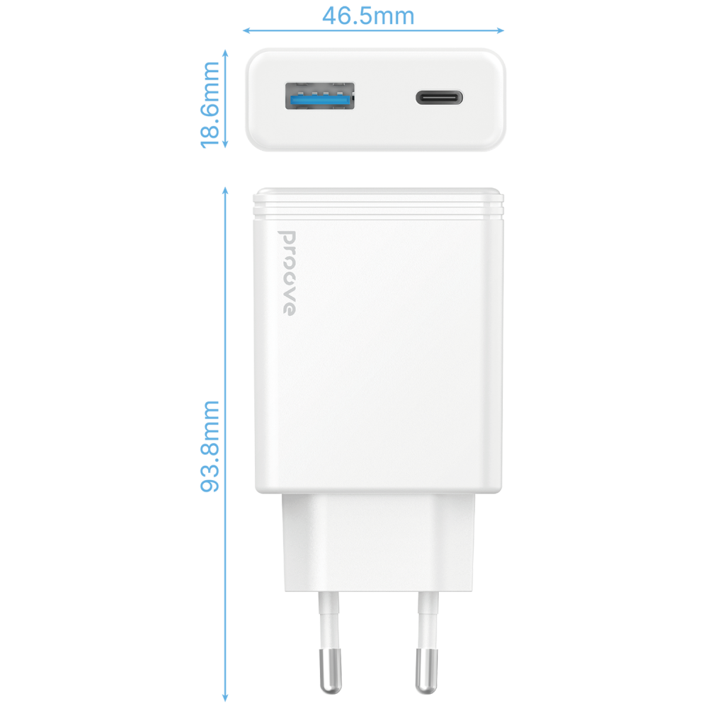 СЗУ Proove Slender 65W (Type-C + USB) - фото 3