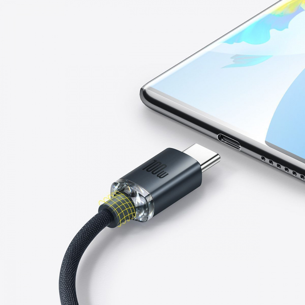 Кабель Baseus Crystal Shine Series Fast Charging Type-C 100W (2m) — Придбати в Україні - фото 2