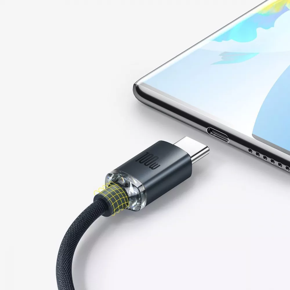 Кабель Baseus Crystal Shine Series Fast Charging Type-C 100W (2m) - фото 2