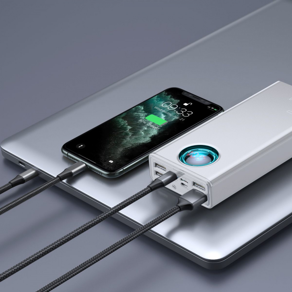 Портативна Батарея Baseus Amblight Overseas 65W 30000mAh — Придбати в Україні - фото 1