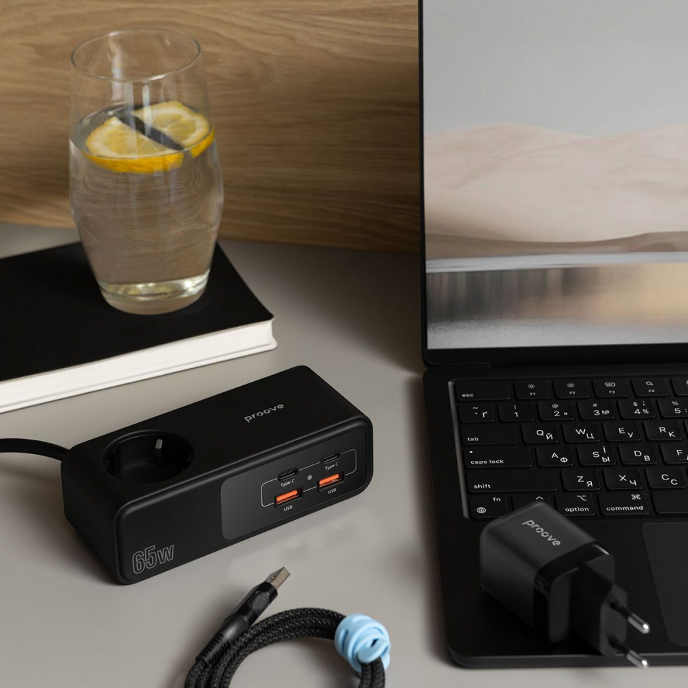 Мережевий фільтр Proove Homester Pro 65W (AC + 2xType-C + 2xUSB) 1.5m — Придбати в Україні - фото 5