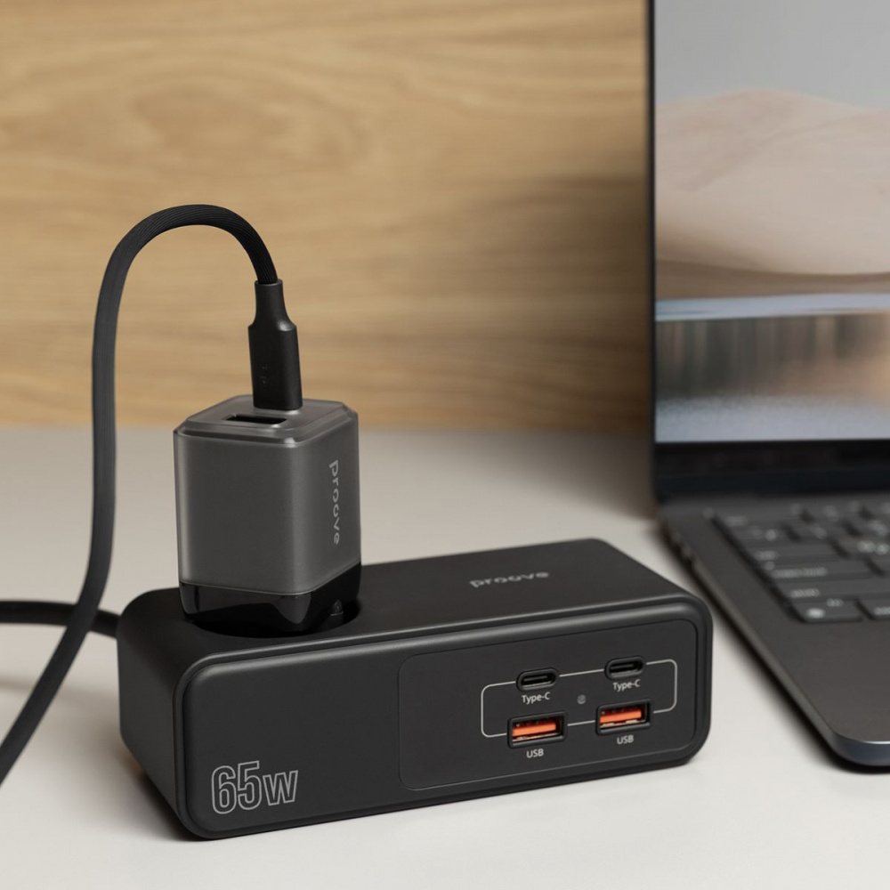 Мережевий фільтр Proove Homester Pro 65W (AC + 2xType-C + 2xUSB) 1.5m — Придбати в Україні - фото 6