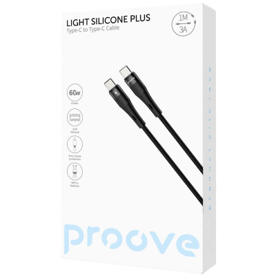 Кабель Proove Light Silicone Plus Type-C to Type-C 60W (1m) — Придбати в Україні