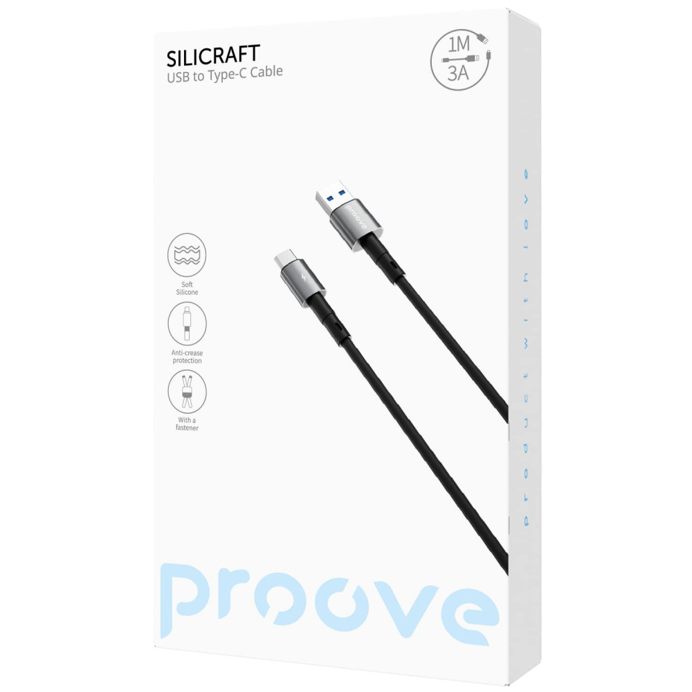 Кабель Proove Silicraft USB to Type-C 3A (1m) - фото 1