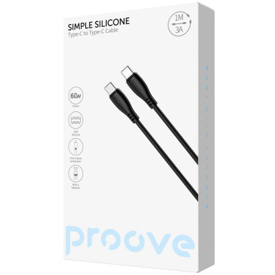 Кабель Proove Simple Silicone Type-C to Type-C 60W (1m) — Придбати в Україні