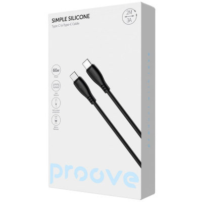 Кабель Proove Simple Silicone Type-C to Type-C 60W (2m) — Придбати в Україні